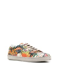 mehrfarbige Leder niedrige Sneakers mit Blumenmuster von Paul Smith