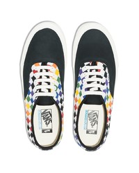 mehrfarbige Leder niedrige Sneakers mit Karomuster von Vans