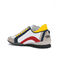 mehrfarbige Leder niedrige Sneakers von DSQUARED2