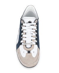 mehrfarbige Leder niedrige Sneakers von DSQUARED2