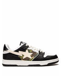 mehrfarbige Leder niedrige Sneakers von A Bathing Ape