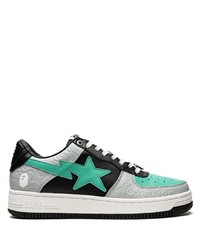 mehrfarbige Leder niedrige Sneakers von A Bathing Ape