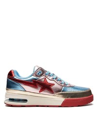 mehrfarbige Leder niedrige Sneakers von A Bathing Ape