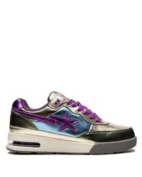 mehrfarbige Leder niedrige Sneakers von A Bathing Ape