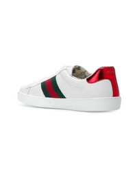 mehrfarbige Leder niedrige Sneakers von Gucci