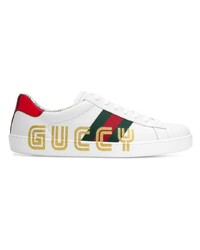 mehrfarbige Leder niedrige Sneakers von Gucci