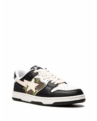 mehrfarbige Leder niedrige Sneakers von A Bathing Ape