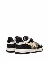 mehrfarbige Leder niedrige Sneakers von A Bathing Ape