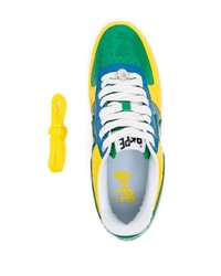 mehrfarbige Leder niedrige Sneakers von A Bathing Ape