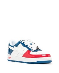 mehrfarbige Leder niedrige Sneakers von A Bathing Ape