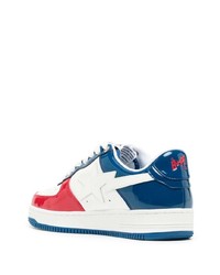 mehrfarbige Leder niedrige Sneakers von A Bathing Ape