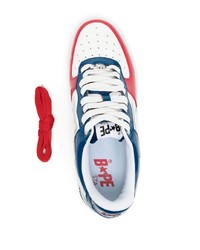 mehrfarbige Leder niedrige Sneakers von A Bathing Ape