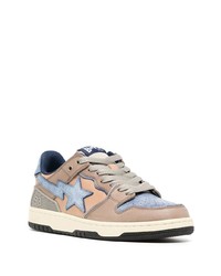 mehrfarbige Leder niedrige Sneakers von A Bathing Ape