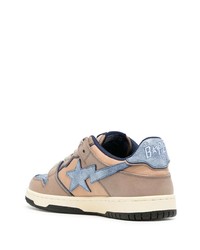 mehrfarbige Leder niedrige Sneakers von A Bathing Ape