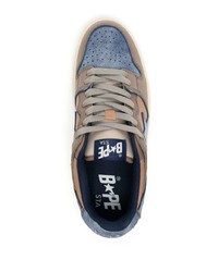 mehrfarbige Leder niedrige Sneakers von A Bathing Ape