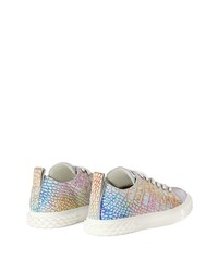 mehrfarbige Leder niedrige Sneakers von Giuseppe Zanotti