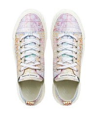 mehrfarbige Leder niedrige Sneakers von Giuseppe Zanotti