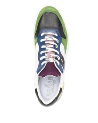 mehrfarbige Leder niedrige Sneakers von Hogan