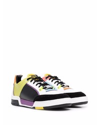 mehrfarbige Leder niedrige Sneakers von Moschino