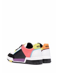 mehrfarbige Leder niedrige Sneakers von Moschino