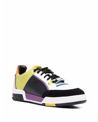 mehrfarbige Leder niedrige Sneakers von Moschino