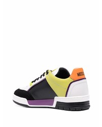 mehrfarbige Leder niedrige Sneakers von Moschino