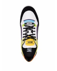 mehrfarbige Leder niedrige Sneakers von Moschino