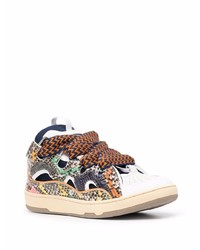 mehrfarbige Leder niedrige Sneakers von Lanvin