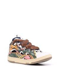 mehrfarbige Leder niedrige Sneakers von Lanvin