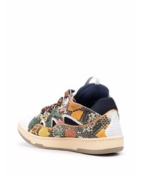 mehrfarbige Leder niedrige Sneakers von Lanvin