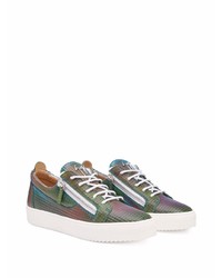 mehrfarbige Leder niedrige Sneakers von Giuseppe Zanotti