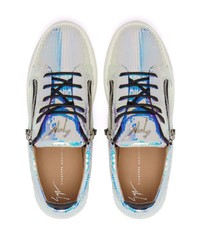 mehrfarbige Leder niedrige Sneakers von Giuseppe Zanotti