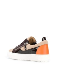 mehrfarbige Leder niedrige Sneakers von Giuseppe Zanotti