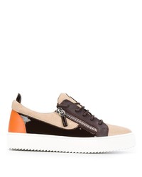 mehrfarbige Leder niedrige Sneakers von Giuseppe Zanotti