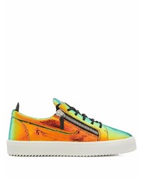 mehrfarbige Leder niedrige Sneakers von Giuseppe Zanotti