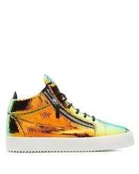 mehrfarbige Leder niedrige Sneakers von Giuseppe Zanotti