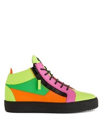 mehrfarbige Leder niedrige Sneakers von Giuseppe Zanotti