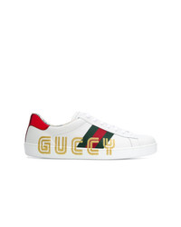 mehrfarbige Leder niedrige Sneakers von Gucci