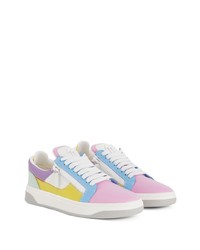 mehrfarbige Leder niedrige Sneakers von Giuseppe Zanotti