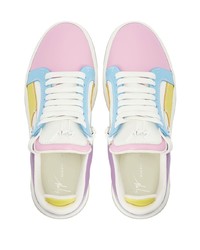 mehrfarbige Leder niedrige Sneakers von Giuseppe Zanotti