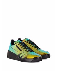 mehrfarbige Leder niedrige Sneakers von Giuseppe Zanotti