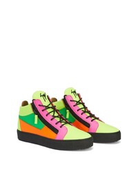 mehrfarbige Leder niedrige Sneakers von Giuseppe Zanotti