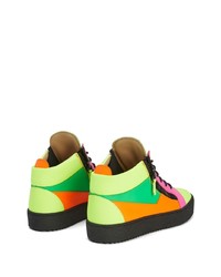 mehrfarbige Leder niedrige Sneakers von Giuseppe Zanotti