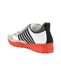 mehrfarbige Leder niedrige Sneakers von DSQUARED2