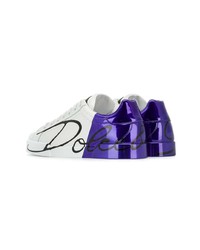 mehrfarbige Leder niedrige Sneakers von Dolce & Gabbana