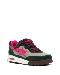 mehrfarbige Leder niedrige Sneakers von A Bathing Ape