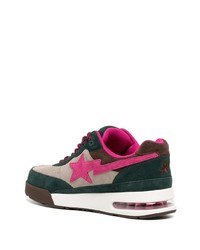 mehrfarbige Leder niedrige Sneakers von A Bathing Ape