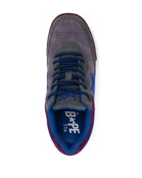 mehrfarbige Leder niedrige Sneakers von A Bathing Ape