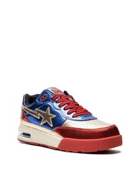 mehrfarbige Leder niedrige Sneakers von A Bathing Ape