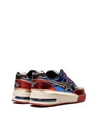 mehrfarbige Leder niedrige Sneakers von A Bathing Ape